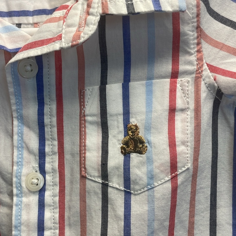 Baby‎ GAP Kids Multicolor Striped Button Down Shirt - Picture 2 of 5
